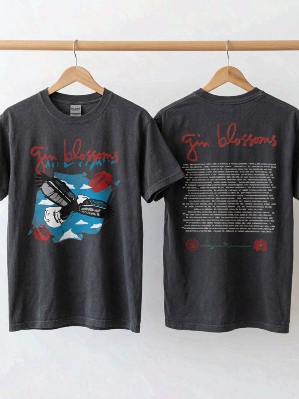 Gin Blossoms 2026 Tour With Blues Traveler Spin Doctors Charcoal T-Shirt Reprint